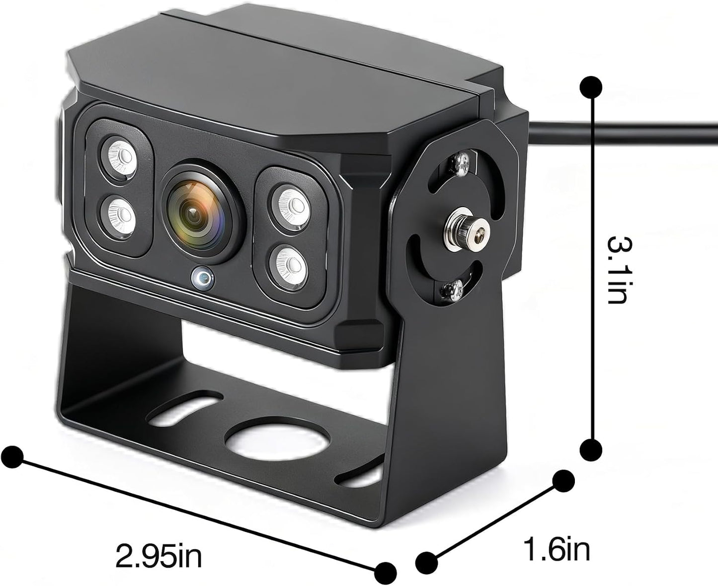 WOOCARTY Single Wired Rear View Camera, Compatible with Y Series (Models: Y1, Y2, Y3, Y4, Y5, Y6) Wired Camera Systems. Please Consult the Seller to Confirm Compatibility before Purchase - Y1R