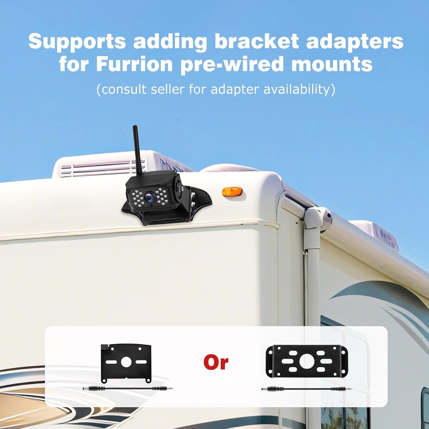 WOOCARTY 10.1" Wireless RV Backup Camera System, 2 Rear Cameras & 2 Side Cameras for Reversing/Monitoring Trailer Truck Pickup Camper, 1080P DVR Monitor, IP69K Waterproof IR Night Vision Camera, WN4