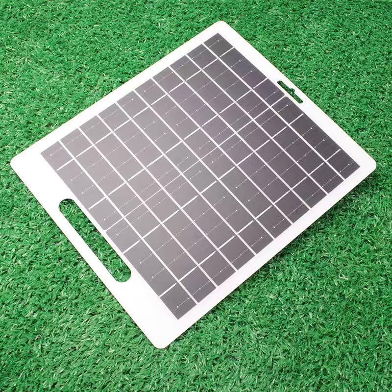 WOOCARTY 10W Solar Panel for Rechargeable Backup Camera, DC & USB-C Solar Charger Compatible, 4.9ft Charging Cable, SP-10W