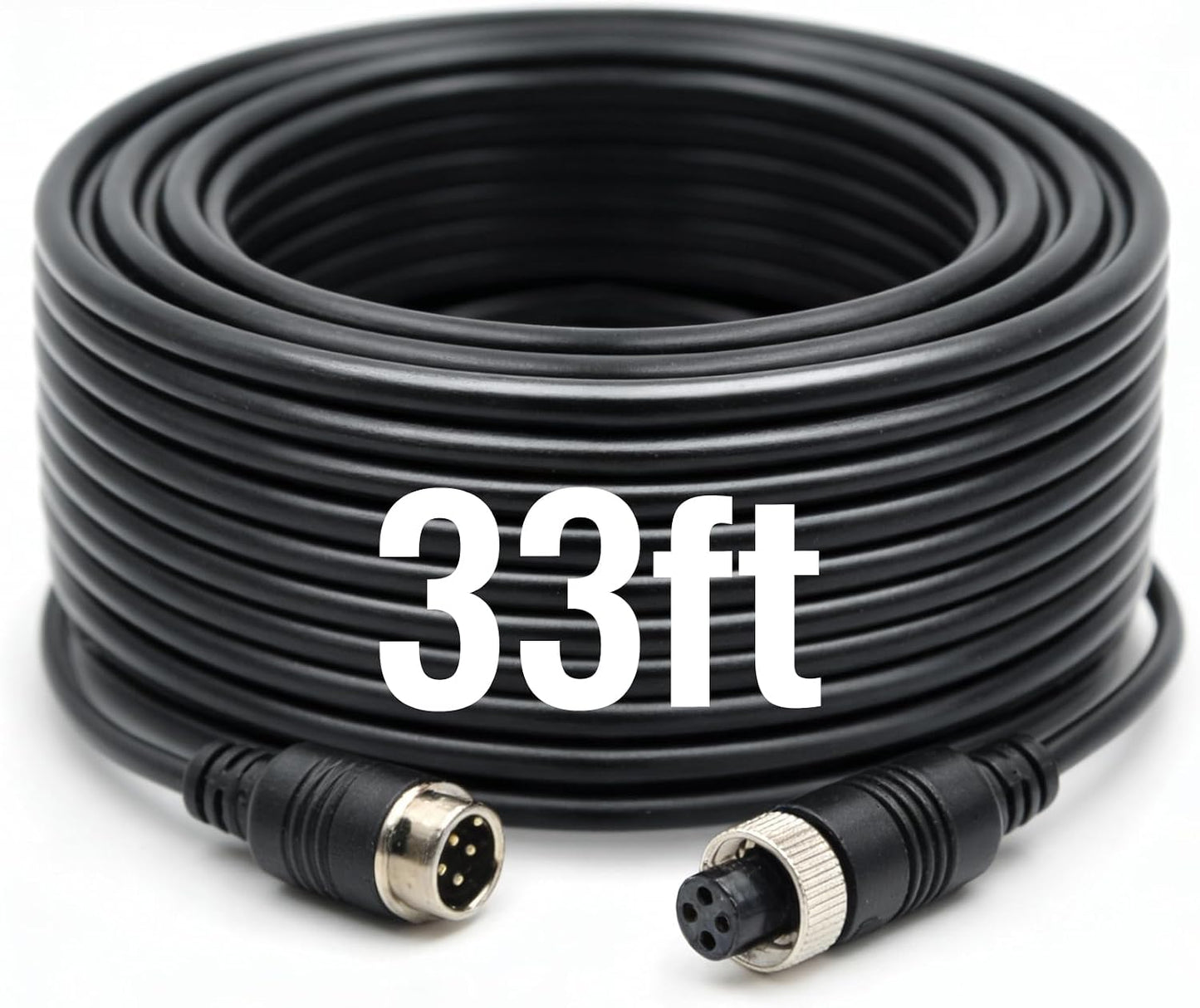 WOOCARTY 33ft 4pin Camera Extension Cable, Compatible with All WOOCARTY Wired Camera System - (Model: Y1-10)