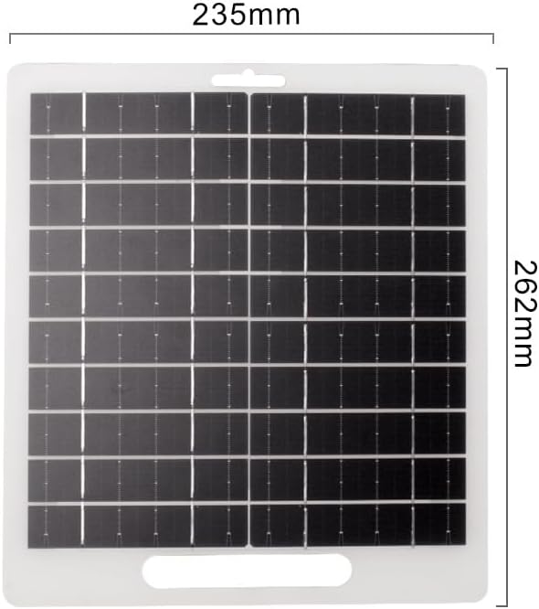WOOCARTY 10W Solar Panel for Rechargeable Backup Camera, DC & USB-C Solar Charger Compatible, 4.9ft Charging Cable, SP-10W