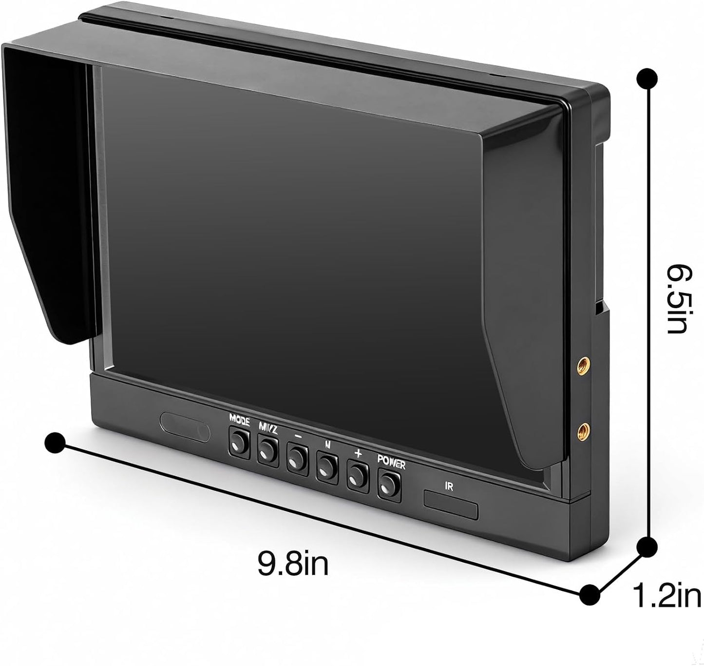 WOOCARTY 10.1-inch Single Monitor with Four Camera Interfaces, Compatible with Model Y4 Backup Camera System. Please Consult The Seller to Confirm Compatibility Before Purchase. (Model: Y4M)