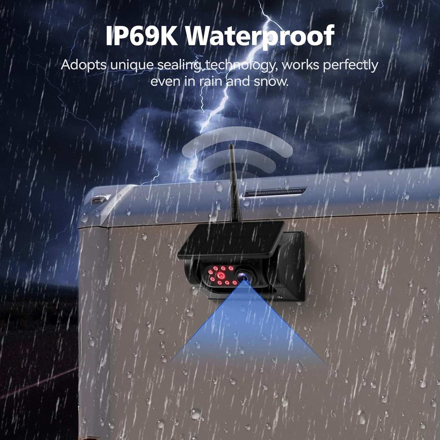 WOOCARTY HD Magnetic Single Solar Wireless Rear View Backup Camera, Suitable for Model SR2 & SR4 Purchased After June 1st 2025 (Please Consult Seller Before Purchase If NOT Sure The Model You Have)