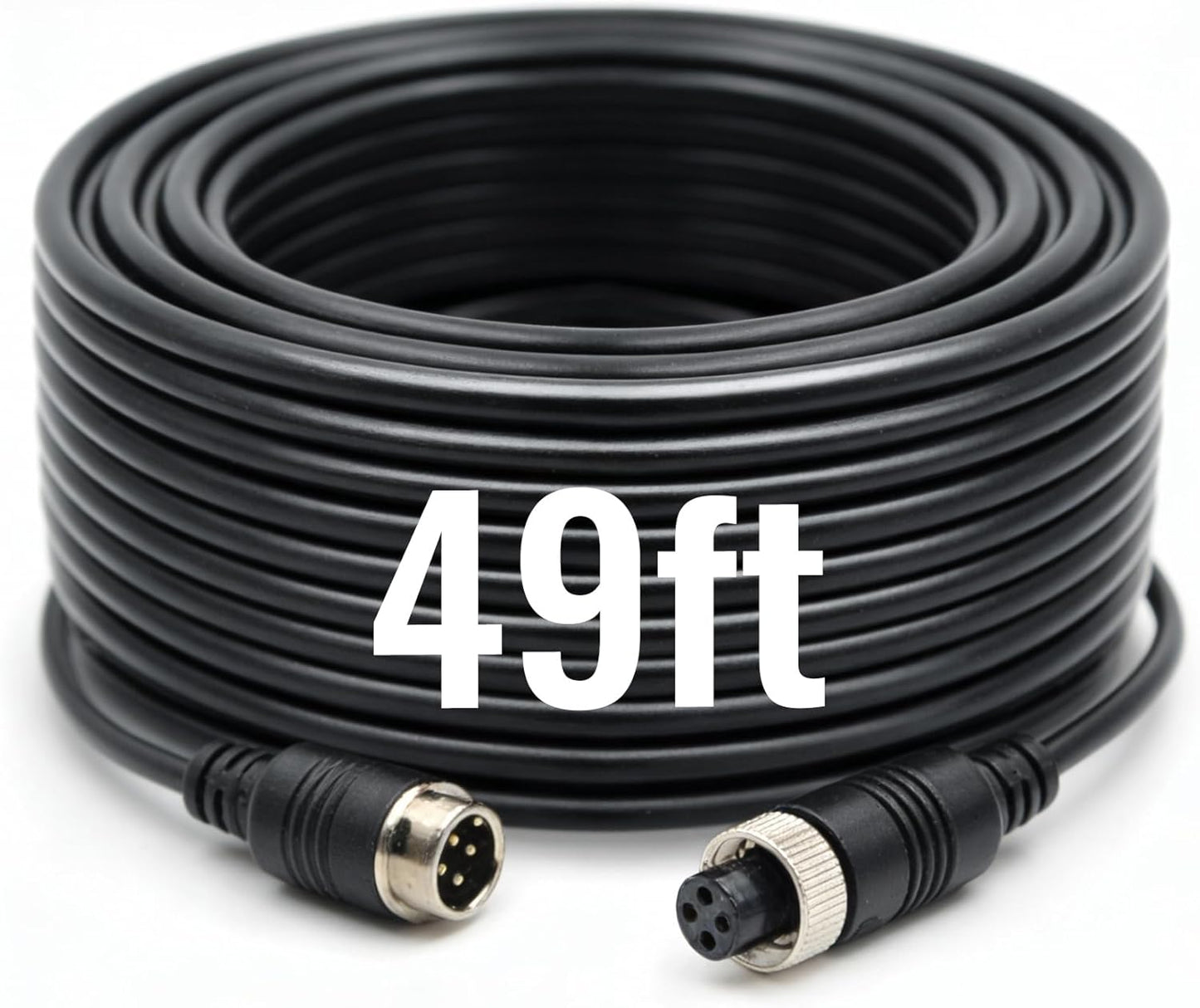 WOOCARTY 49ft 4pin Camera Extension Cable, Compatible with All WOOCARTY Wired Camera System - (Model: Y1-15)