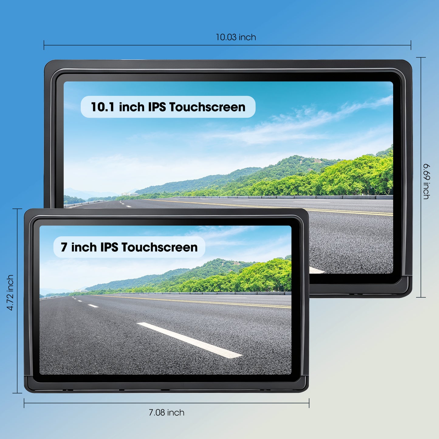 WOOCARTY 10.1" - 4 Magnetic Wireless RV Backup Camera System, 1080P DVR Touchscreen Rear Side Cameras for Monitoring, Compatible with Furrion Pre-Wired Plug, Night Vision Camera for Trailer Truck, A24